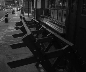 Tipsy benches
